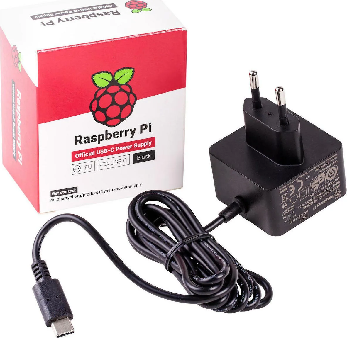 Raspberry Pi Power Supply for Pi 4 USB-C (SC0217) Raspberry Pi Power Supply for Pi 4 USB-C (SC0217) - Image 1