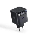 RealPower Φορτιστής GaN με 2 Θύρες USB-C και Καλώδιο USB-C 65W Power Delivery Μαύρος (547528)