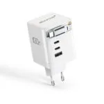 RealPower Φορτιστής GaN με Θύρα USB-A και 2 Θύρες USB-C και Καλώδιο USB-C 100W Power Delivery Λευκός