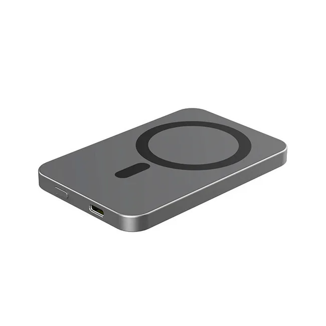 RealPower PB-5000 Mag Ultra Slim MagSafe Power Bank 5000mAh 20W Power Delivery Ασημί RealPower PB-5000 Mag Ultra Slim MagSafe Power Bank 5000mAh 20W Power Delivery Ασημί - Image 1