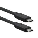 Roline Braided USB 3.2 Video Cable USB-C male - USB-C 100W PD Μαύρο 1.5m 11.02.9072