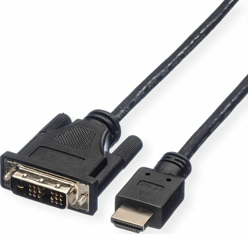 Roline DVI Cable DVI male - HDMI male 3m (11.04.5532) Roline DVI Cable DVI male - HDMI male 3m (11.04.5532) - Image 1