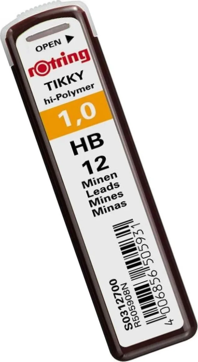 Rotring 12 Μύτες Μολυβιού Tikky Πάχους 1mm Τύπου HB Rotring 12 Μύτες Μολυβιού Tikky Πάχους 1mm Τύπου HB - Image 1