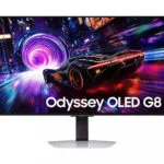 Samsung G8 G81SF OLED HDR Monitor 32" 4K 3840x2160 240Hz με Χρόνο Απόκρισης 0.03ms GTG Ασημί