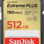 Sandisk Extreme Plus SDXC 512GB U3 V30 UHS-I 190MB/s με αντάπτορα
