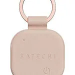 Satechi Locator Compatible Apple Find My Keychain Shape Vegan Leather St-lkcfr Desert Rose