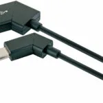 Schwaiger Angle (90°) USB 2.0 to micro USB Cable Μαύρο 1.2m LKW120M533 1τμχ