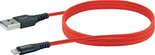 Schwaiger Braided USB-A to Lightning Cable Κόκκινο 1.2m (LPRO410501) Schwaiger Braided USB-A to Lightning Cable Κόκκινο 1.2m (LPRO410501) - Image 1