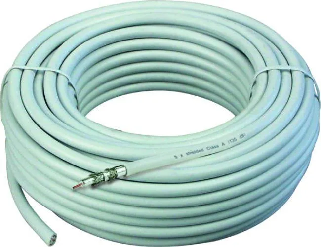Schwaiger Καλώδιο Κεραίας Coax male - Coax female Λευκό 25m 1τμχ Schwaiger Καλώδιο Κεραίας Coax male - Coax female Λευκό 25m 1τμχ - Image 1