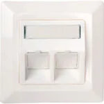 Schwaiger Μονή Πρίζα Δικτύου RJ45 με Πλαίσιο σε Λευκό Χρώμα NKSD2532