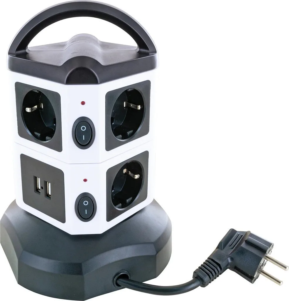 Schwaiger Πολύπριζο 7 Θέσεων με USB-A και Καλώδιο 1.8m STDT2718 Schwaiger Πολύπριζο 7 Θέσεων με USB-A και Καλώδιο 1.8m STDT2718 - Image 1