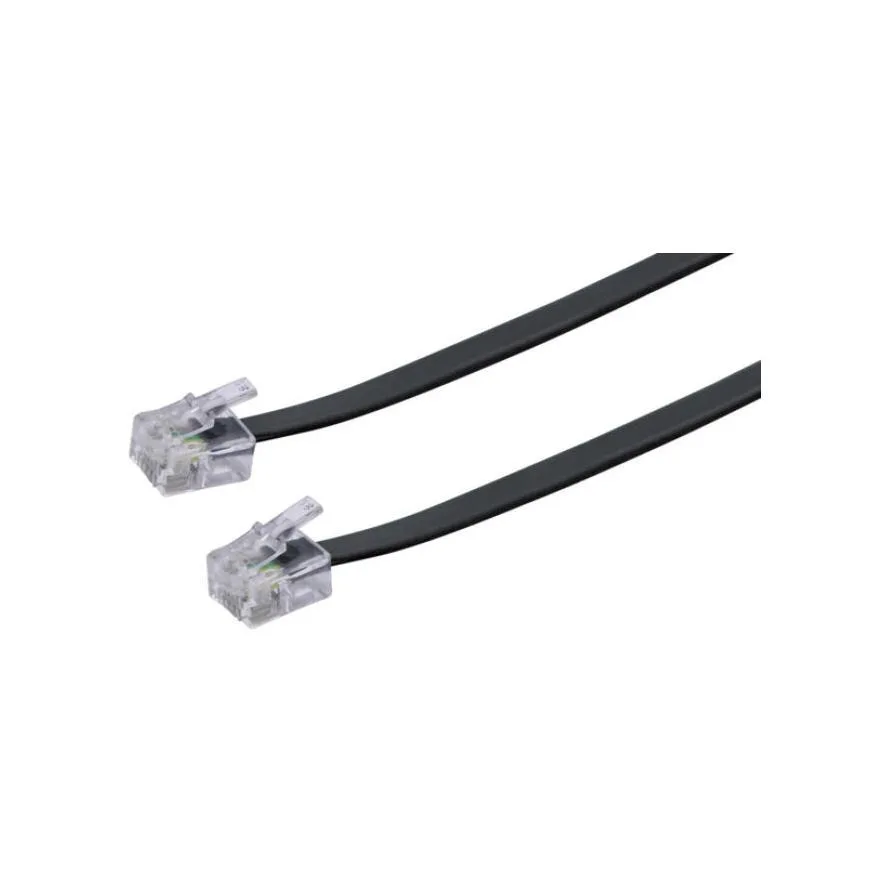 Schwaiger Flat Τηλεφωνικό Καλώδιο RJ11 6P4C 6m Μαύρο (TAL6331533) Schwaiger Flat Τηλεφωνικό Καλώδιο RJ11 6P4C 6m Μαύρο (TAL6331533) - Image 1