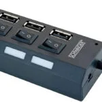 Schwaiger Hub 4 Θυρών USB 2.0 με σύνδεση USB-A UH4013