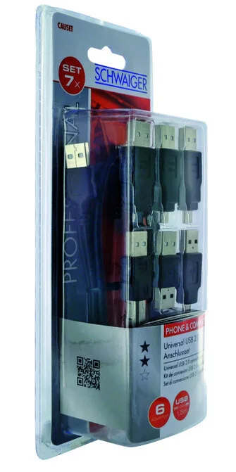 Schwaiger USB 2.0 Cable USB-A male - USB-B male Μαύρο 1.5m CAUSET531 Schwaiger USB 2.0 Cable USB-A male - USB-B male Μαύρο 1.5m CAUSET531 - Image 1