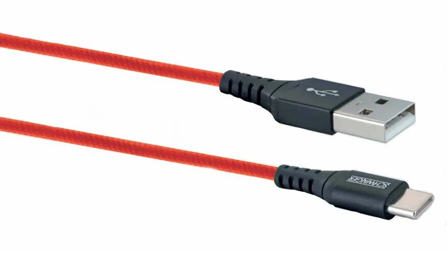 Schwaiger USB 2.0 Cable USB-C male - USB-A Κόκκινο 1.2m LPRO510501 Schwaiger USB 2.0 Cable USB-C male - USB-A Κόκκινο 1.2m LPRO510501 - Image 1