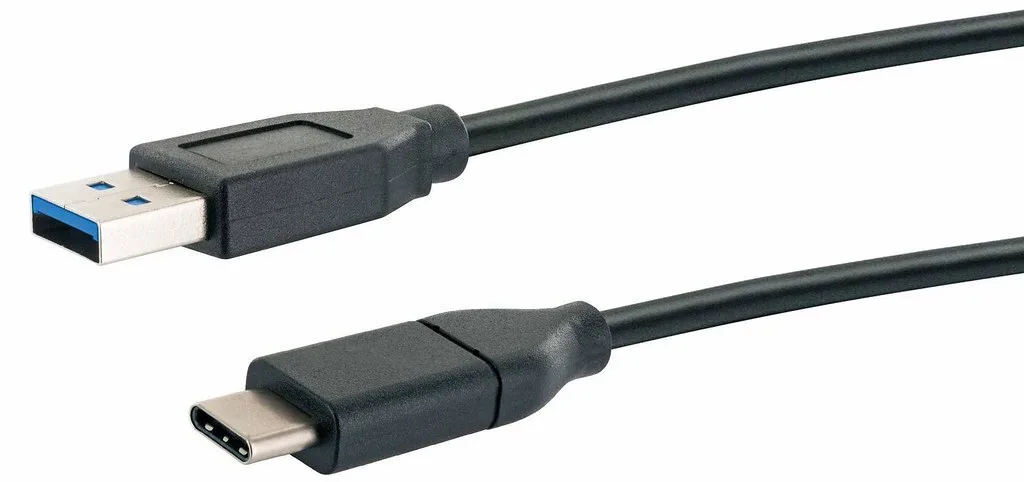 Schwaiger USB 2.0 Cable USB-C male - USB-A Μαύρο 1m CK3141533 Schwaiger USB 2.0 Cable USB-C male - USB-A Μαύρο 1m CK3141533 - Image 1