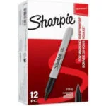 Sharpie Fine Ανεξίτηλοι Μαρκαδόροι Black 1mm Σετ 12τμχ S0810930