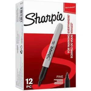Sharpie Fine Ανεξίτηλοι Μαρκαδόροι Black 1mm Σετ 12τμχ S0810930 Sharpie Fine Ανεξίτηλοι Μαρκαδόροι Black 1mm Σετ 12τμχ S0810930 - Image 1