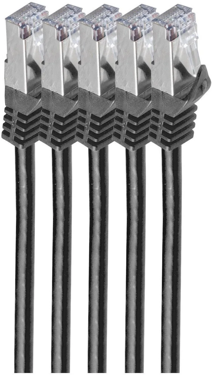 Shiverpeaks Flat S/FTP Cat.7 (10Gbps) Καλώδιο Δικτύου Ethernet 2m Μαύρο BS75512-S-SET5 Shiverpeaks Flat S/FTP Cat.7 (10Gbps) Καλώδιο Δικτύου Ethernet 2m Μαύρο BS75512-S-SET5 - Image 1