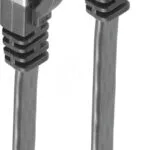 Shiverpeaks Flat U/UTP Cat.7 (10Gbps) Καλώδιο Δικτύου Ethernet 7.5m Μαύρο