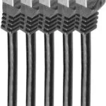 Shiverpeaks S/FTP Cat.7 (10Gbps) Καλώδιο Δικτύου Ethernet 1m Μαύρο BS75511-S-SET5