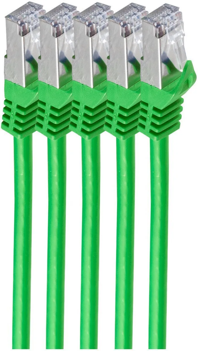Shiverpeaks S/FTP Cat.7 (10Gbps) Καλώδιο Δικτύου Ethernet 2m Πράσινο BS75512-G-SET5 Shiverpeaks S/FTP Cat.7 (10Gbps) Καλώδιο Δικτύου Ethernet 2m Πράσινο BS75512-G-SET5 - Image 1