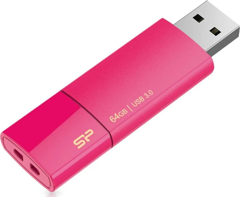 Silicon Power Blaze B05 64GB USB 3.0 Stick Ροζ Silicon Power Blaze B05 64GB USB 3.0 Stick Ροζ - Image 1