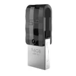 Silicon Power Mobile C31 16GB USB 3.1 Stick με σύνδεση USB-A & USB-C Γκρι