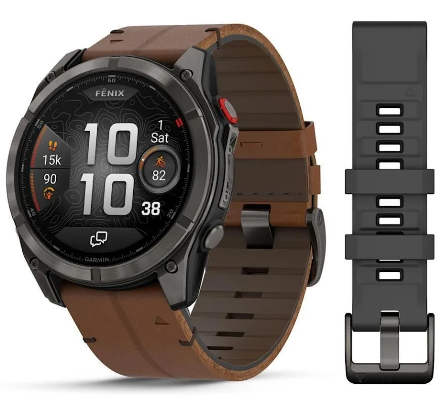 Smartwatch Garmin Fenix 8 Pro 51mm 1.4" Amoled Titanium 10 Atm Wi-fi Bluetooth Lte 27 Days Battery Life Gps Gray Brown Smartwatch Garmin Fenix 8 Pro 51mm 1.4" Amoled Titanium 10 Atm Wi-fi Bluetooth Lte 27 Days Battery Life Gps Gray Brown - Image 1