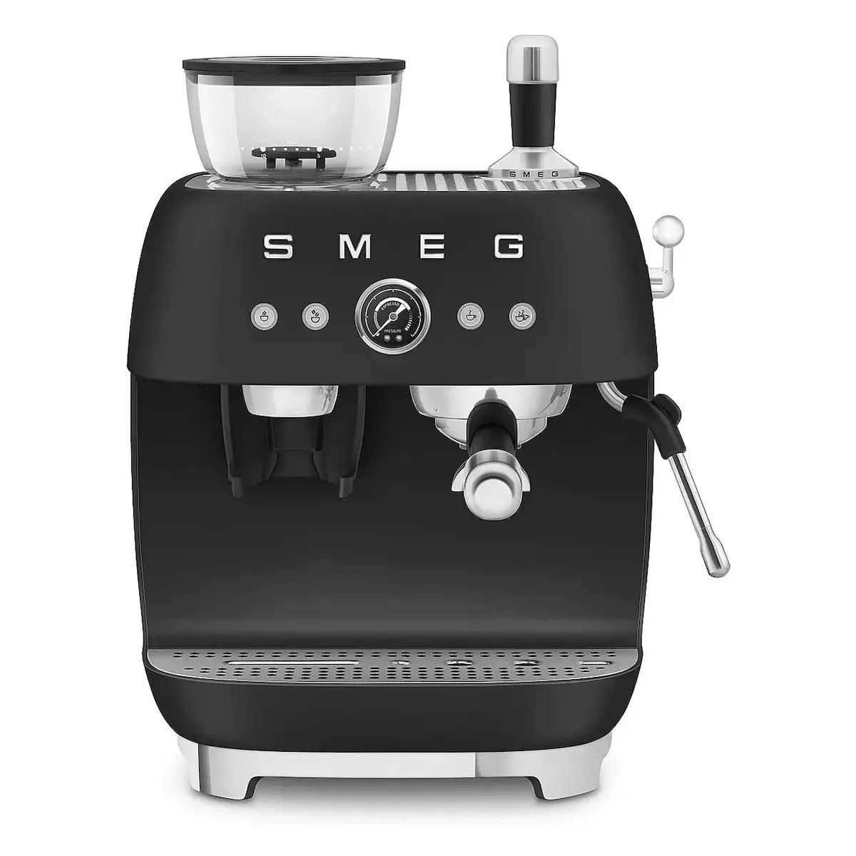 Smeg Αυτόματη Μηχανή Espresso 1650W Πίεσης 20bar για Cappuccino με Μύλο Άλεσης Μαύρη EGF03BLMEU Smeg Αυτόματη Μηχανή Espresso 1650W Πίεσης 20bar για Cappuccino με Μύλο Άλεσης Μαύρη EGF03BLMEU - Image 1