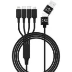 Smrter Hydra Elite 6in1 USB to Lightning / Type-C / micro USB Cable Μαύρο