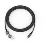 Smrter USB-A to Lightning Cable Μαύρο 1m