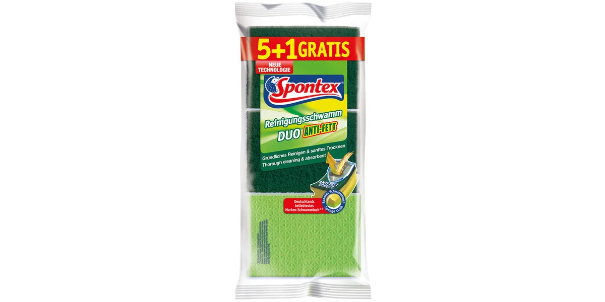 Spontex Σετ Σφουγγάρια Πιάτων Ασημί 6τμχ Spontex Σετ Σφουγγάρια Πιάτων Ασημί 6τμχ - Image 1