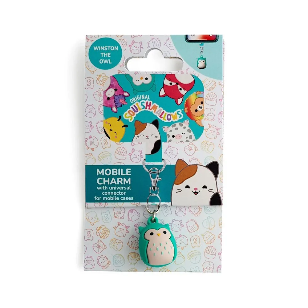 Squishmallows Squishmallows Winston Owl Mobile Charm – Universal Μπρελόκ Κινητού Mint Owl Squishmallows Squishmallows Winston Owl Mobile Charm – Universal Μπρελόκ Κινητού Mint Owl - Image 1