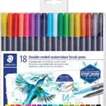 Staedtler 3001 Μαρκαδόροι Ζωγραφικής με Διπλή Μύτη Σετ 18 χρώματα 3001TB18