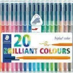 Staedtler Ακρυλικοί Μαρκαδόροι Triplus 20 Colors 1.0mm 1mm Σετ 20 χρώματα 2-130561