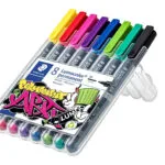 Staedtler Ανεξίτηλοι Μαρκαδόροι Μαύροι Σετ 8τμχ 317 WP8