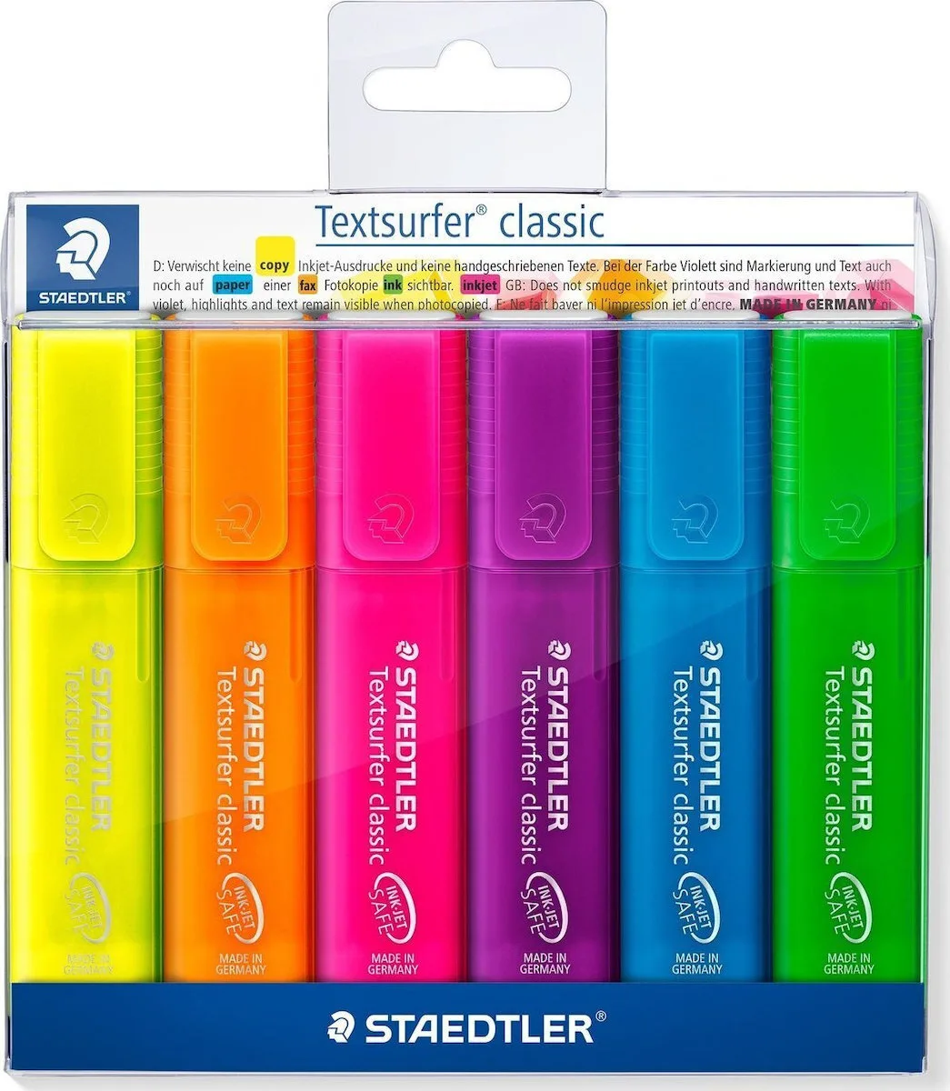 Staedtler Μαρκαδόροι Υπογράμμισης Σετ 6τμχ (Διάφορα Χρώματα) 364PWP6-02 Staedtler Μαρκαδόροι Υπογράμμισης Σετ 6τμχ (Διάφορα Χρώματα) 364PWP6-02 - Image 1