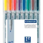 Staedtler Μαρκαδόροι Czarny, Niebieski, Brązowy, Zielony, Pomarańczowy, Czerwony, Fioletowy, Żółty Σετ 8τμχ 4007817309339