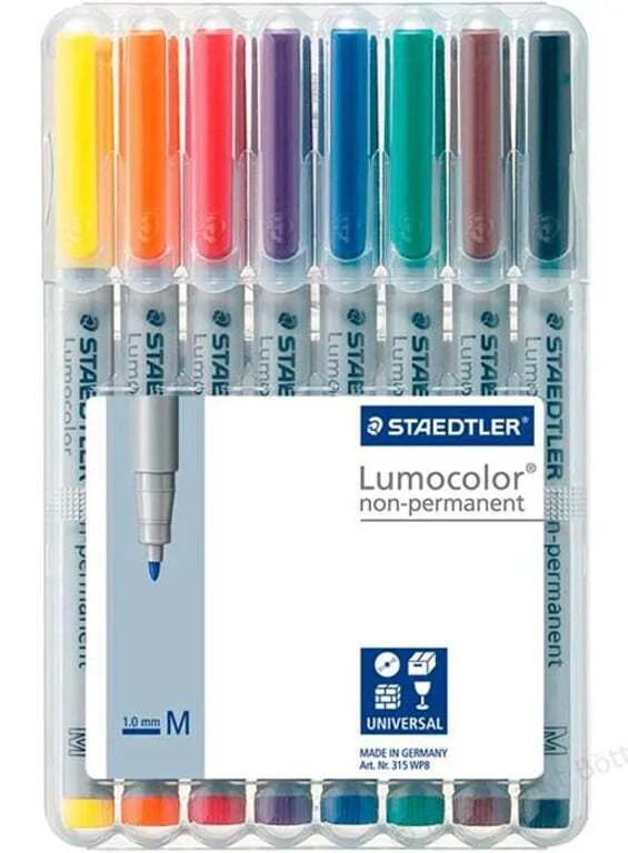 Staedtler Μαρκαδόροι Czarny, Niebieski, Brązowy, Zielony, Pomarańczowy, Czerwony, Fioletowy, Żółty Σετ 8τμχ 4007817309339 Staedtler Μαρκαδόροι Czarny, Niebieski, Brązowy, Zielony, Pomarańczowy, Czerwony, Fioletowy, Żółty Σετ 8τμχ 4007817309339 - Image 1