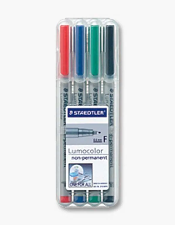 Staedtler Color Μαρκαδόροι Πίνακα F Lumocolor Σετ 4 χρώματα ST-S-316-WP4-04549 Staedtler Color Μαρκαδόροι Πίνακα F Lumocolor Σετ 4 χρώματα ST-S-316-WP4-04549 - Image 1