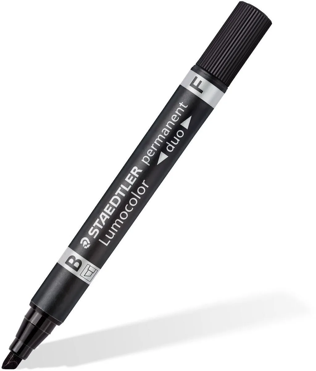 Staedtler Double-point Marker Lumocolor Permanent Bk Retail Staedtler Double-point Marker Lumocolor Permanent Bk Retail - Image 1