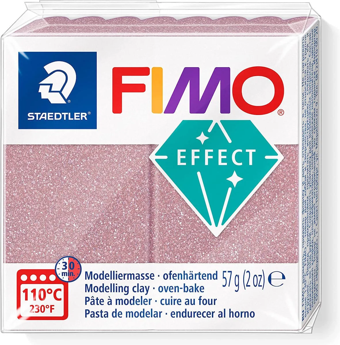 Staedtler Fimo Effect Ροζ Πολυμερικός Πηλός 57gr 8020-212 Staedtler Fimo Effect Ροζ Πολυμερικός Πηλός 57gr 8020-212 - Image 1