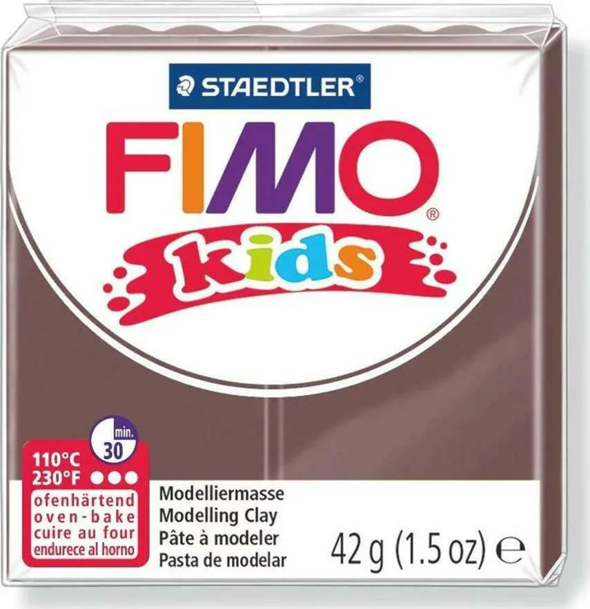 Staedtler Fimo Kids Παιδικός Πολυμερικός Πηλός Καφέ 42gr 8030-7 Staedtler Fimo Kids Παιδικός Πολυμερικός Πηλός Καφέ 42gr 8030-7 - Image 1