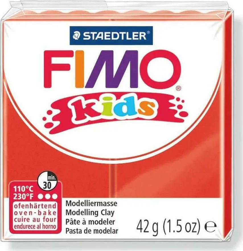 Staedtler Fimo Kids Παιδικός Πολυμερικός Πηλός Κόκκινος 42gr 8030-2 Staedtler Fimo Kids Παιδικός Πολυμερικός Πηλός Κόκκινος 42gr 8030-2 - Image 1