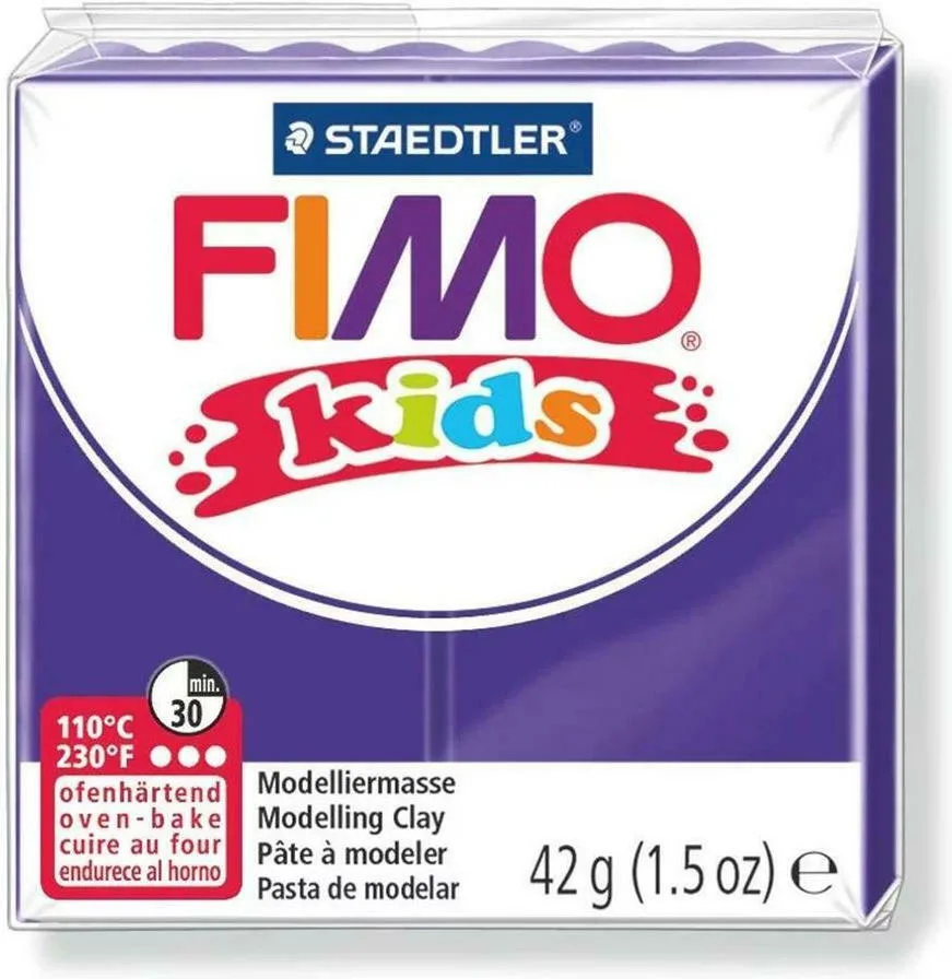 Staedtler Fimo Kids Παιδικός Πολυμερικός Πηλός Μωβ 42gr 8030-6 Staedtler Fimo Kids Παιδικός Πολυμερικός Πηλός Μωβ 42gr 8030-6 - Image 1