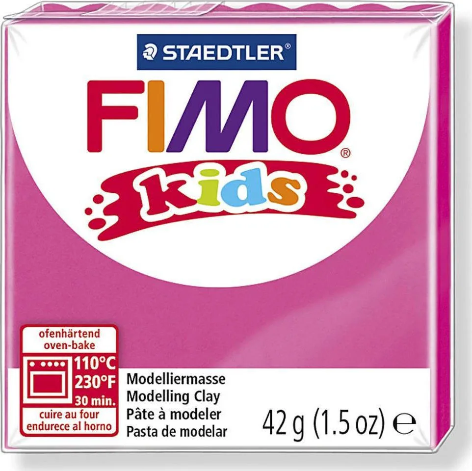 Staedtler Fimo Kids Παιδικός Πολυμερικός Πηλός Φούξια 42gr 8030-220 Staedtler Fimo Kids Παιδικός Πολυμερικός Πηλός Φούξια 42gr 8030-220 - Image 1