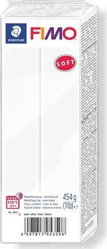 Staedtler Fimo Soft Πολυμερικός Πηλός Λευκός 454gr 8021-0 Staedtler Fimo Soft Πολυμερικός Πηλός Λευκός 454gr 8021-0 - Image 1