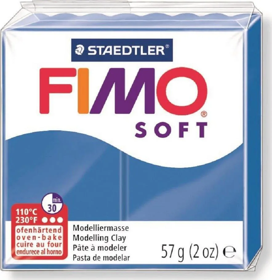 Staedtler Fimo Soft Πολυμερικός Πηλός Μπλε 57gr 8020-37 Staedtler Fimo Soft Πολυμερικός Πηλός Μπλε 57gr 8020-37 - Image 1