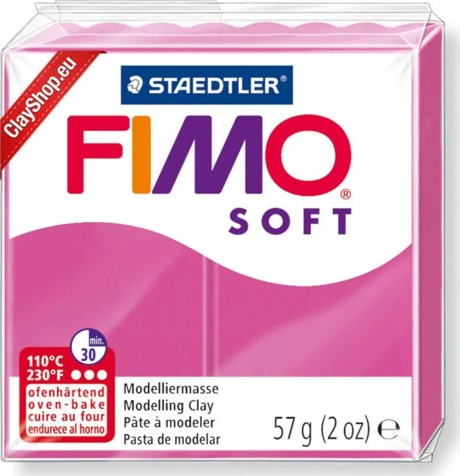 Staedtler Fimo Soft Πολυμερικός Πηλός Φούξια 57gr 8020-22 Staedtler Fimo Soft Πολυμερικός Πηλός Φούξια 57gr 8020-22 - Image 1